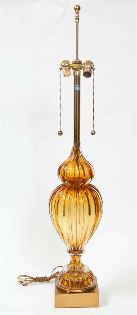 Pair Of Murano Glass Lamps By Marbro For Sale At 1stdibs Marbro Lamps