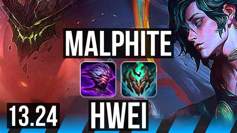 Malphite Vs Hwei Mid Dominating Kr Master Youtube