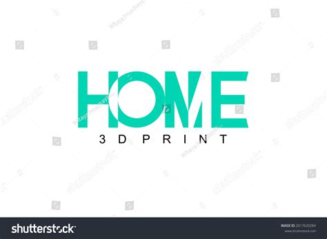 Home 3d Print Logo Design Concept Stock Vector (Royalty Free ...