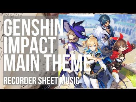 Recorder Sheet Music How To Play Genshin Impact Main Theme By Yu Peng