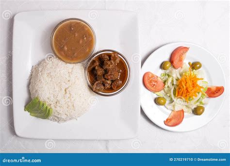 Dish bandera dominicana stock photo. Image of dinner - 270219710