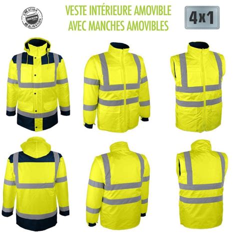 Parka En Haute Visibilit Anti Pluie Taille S Singer