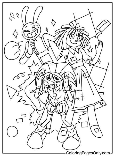 An Image Of Two Cartoon Characters In The Style Of Coloring Pages For