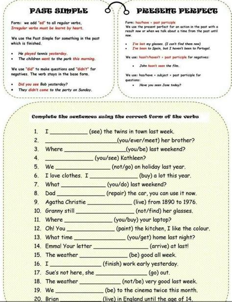 Complete The Sentences Using The Correct Form Of The Verbs Plisss