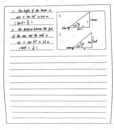 Solved A Hiker Is Meters Away From The Base Of The Radio Tower