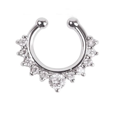 Piercing De Septo Nariz Estilo Ferradura Strass Press O