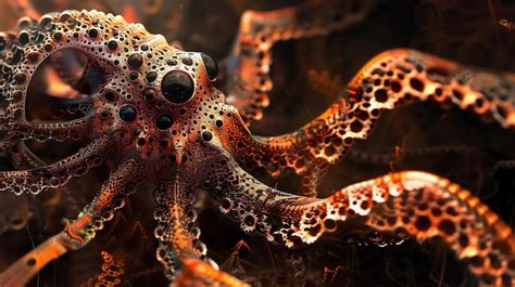 This Image Is Of A Steampunk Octopus The Octopus Is Made Of Metal And