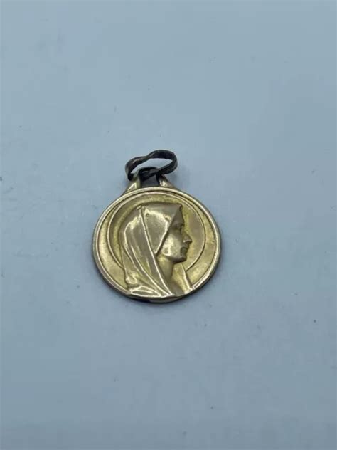 ANCIENNE MÉDAILLE RELIGIEUSE Vierge Marie Miracle De Lourdes Souvenir