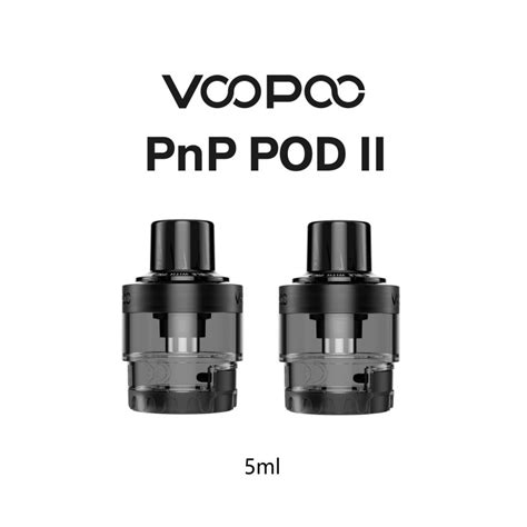 VooPoo 5mL PnP Pod II Empty Pods 2pk Upgraded Version Pnp 5pk Coils