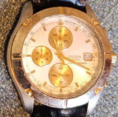 Citizen Vintage Chronograph Quartz Water Resist 0510 C50804 K Eur 2000 Picclick Fr