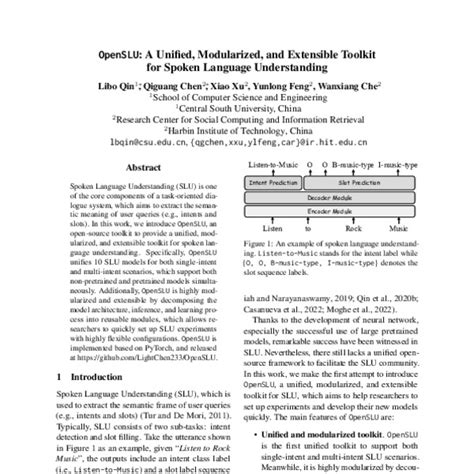 OpenSLU A Unified Modularized And Extensible Toolkit For Spoken