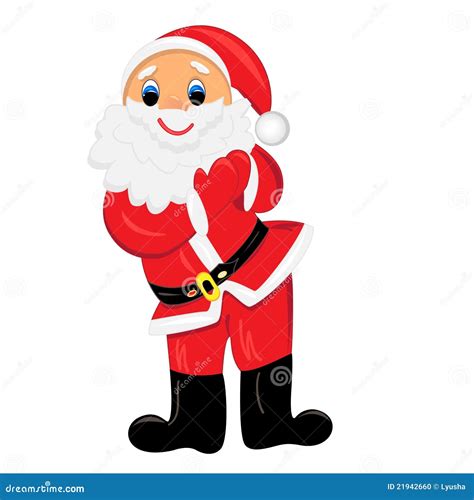 Happy Santa Claus Clapping Hands Illustration Stock Vector