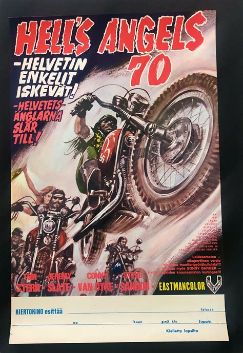 HELL S ANGELS 69 70 A Vintage Original Movie Poster Par Madden Lee