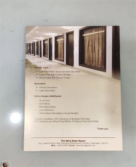 Hotel Pamphlet Printing Service At 3 Page In Chandigarh ID