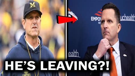 Breaking Jim Harbaugh Is Expected To Leave Michigan For The Nfl Youtube