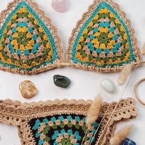 Pdf File For Crochet PATTERN Granny Crochet Bikini Top Sizes Xs S M L Xl Etsy