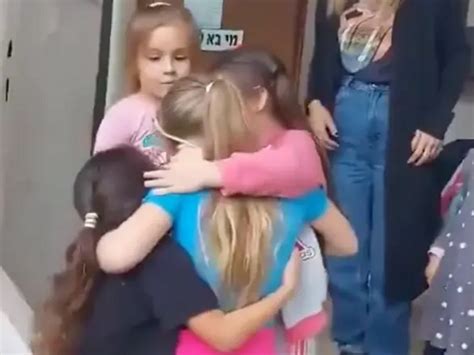 Girl Freed From Hamas Captivity Arrives At School Video Year Old