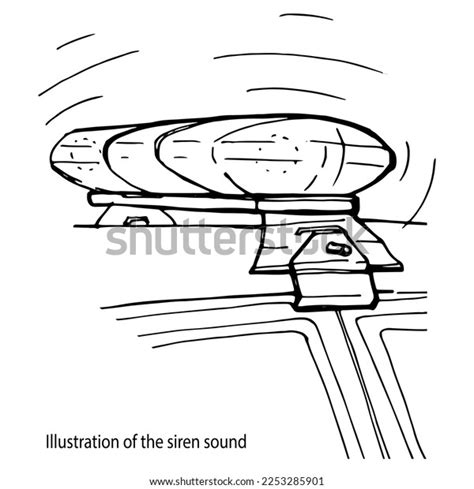 Illustration Siren Soundgraphic Black White Isolated Stock Vector ...