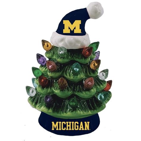 U Of M Wolverines Nostalgic Light Up Christmas Tree Ornament