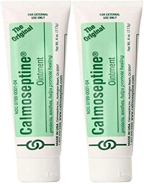 Calmoseptine Protective Ointment Calamine And Zinc For Wounds And Skin 4 Ounce Pack Of 2