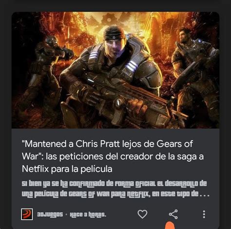 Mantened A Chris Pratt Lejos De Gears Of War Meme By Nuguboar