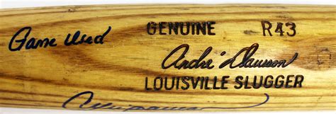 Lot Detail Andre Dawson Signed Game Used Louisville Slugger Baseball