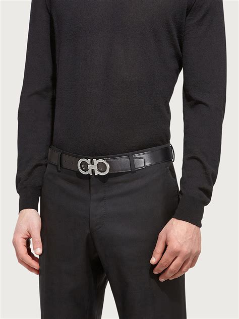 Reversible And Adjustable Gancini Belt Men Ferragamo