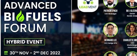 Advanced Biofuels Conference 2022 Nov 2022 Amsterdam Netherlands