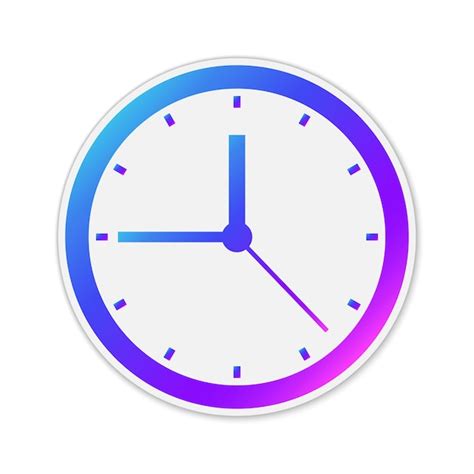 Vector Icono De Reloj Etiqueta Engomada De Papel Con Sombra S Mbolo