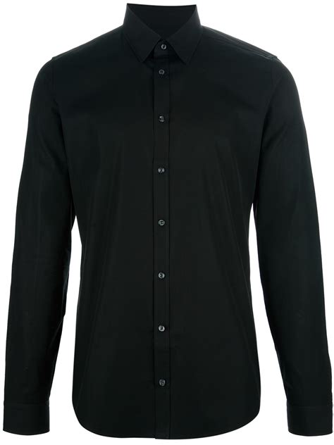 Gucci Button Down Shirt In Black For Men Lyst