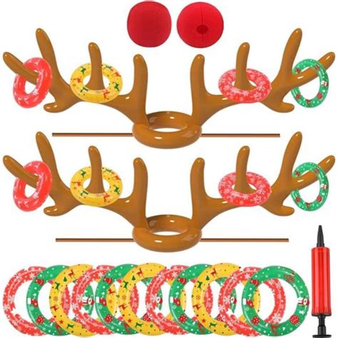 Inflatable Reindeer Antler Ring Toss Game Christmas Games Ring Toss