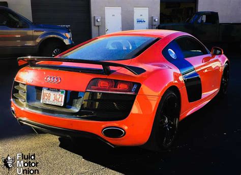 Audi R Carbon Fiber Side Blade Gt Wing Installation