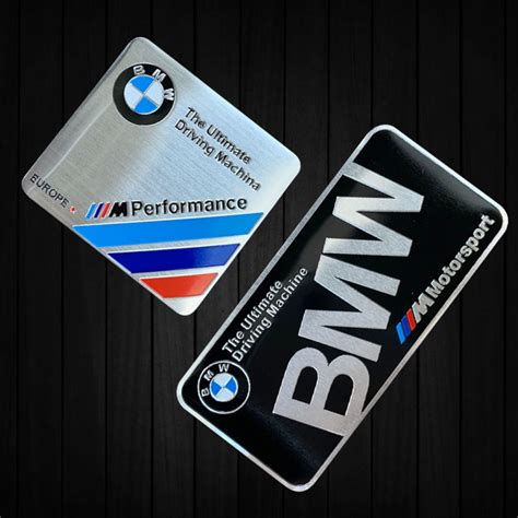 BMW Aluminum Badge Sticker Decal Car Logo for BMW Black + Silver | Lazada