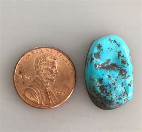 Mc Natural Old Style Morenci Turquoise Cabochon Carat Cab Stone