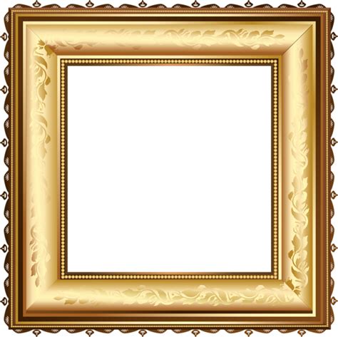 Brown and Gold Transparent Photo Frame | Frame, Frame clipart, Photo frame