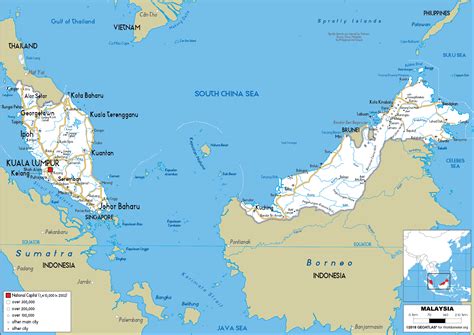 Malaysia Map (Road) - Worldometer