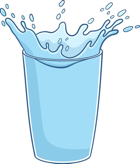 Water Splash In Glass Clipart Png