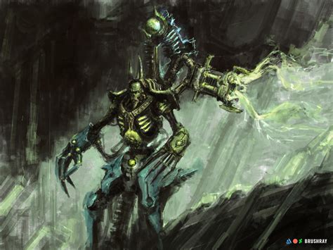 [OC] Necron Skorpekh Lord fanart : r/ImaginaryMechs