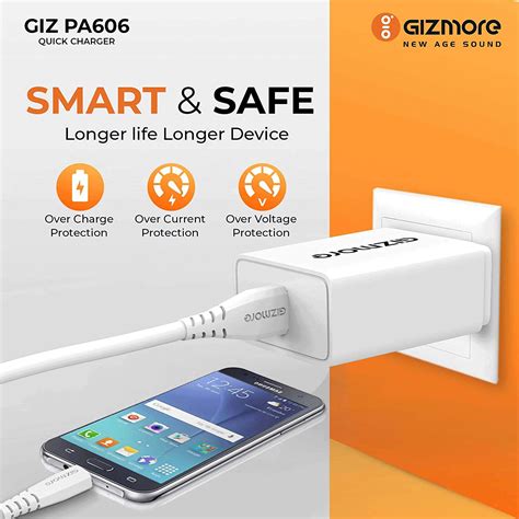 Buy Gizmore Giz W Type C Fast Charger Usb Type C Cable Over Voltage