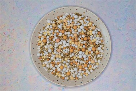 Nude Sprinkles Nude Beige Gold And White Cake Sprinkles Wedding Cake