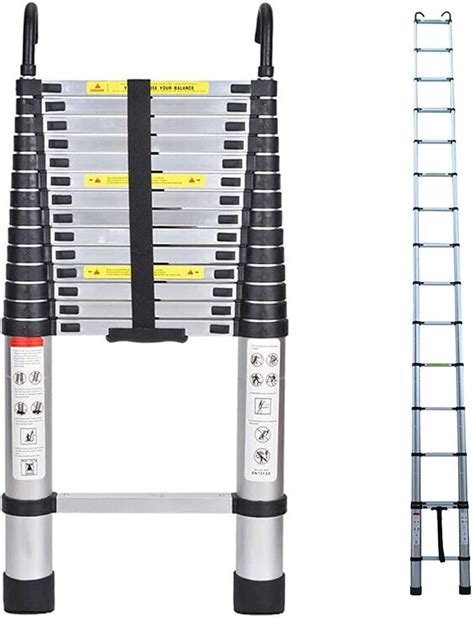 M Telescopic Ladder With Roof Hook Kit Aluminium Portable Multi