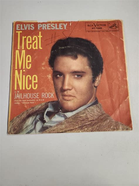 Elvis Presley Treat Me Nice Record Sleeve Only 45rpm 7” Slv382