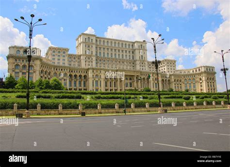 The Palace Of The Parliament Bucharest Romaniathe Second Largest