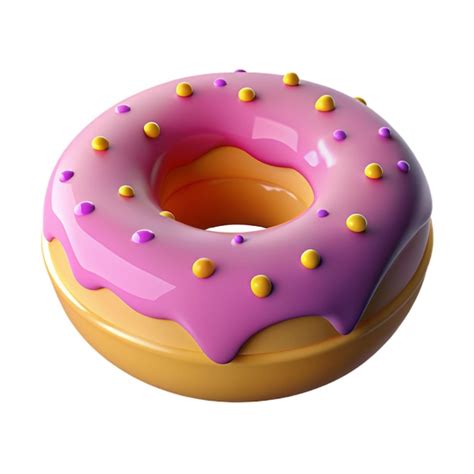 Premium Vector Pink Frosted Donut With Sprinkles