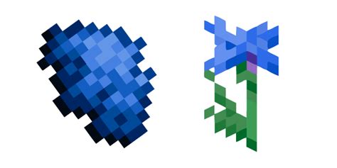 Minecraft Blue Dye and Cornflower cursor – Custom Cursor