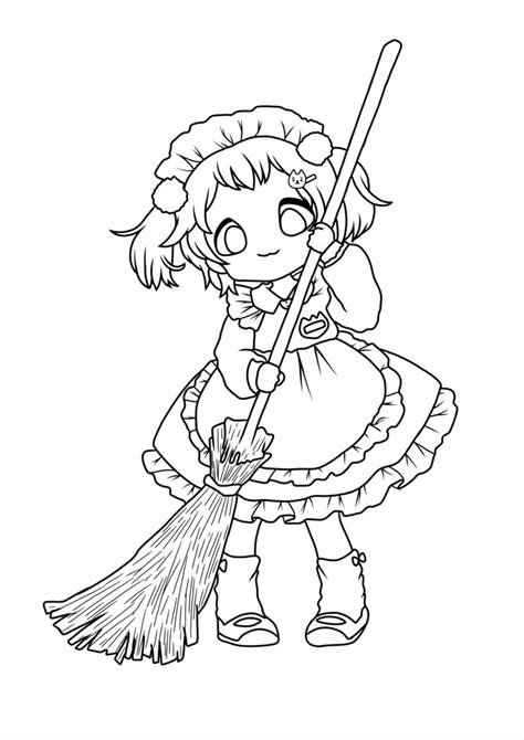 30 Chibi Girls Printable Coloring Pages Instant Download Cute Kawaii