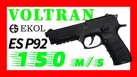 Voltran Ekol ES P92 Pistolet wiatrówka Co2 energia większa o 25 od