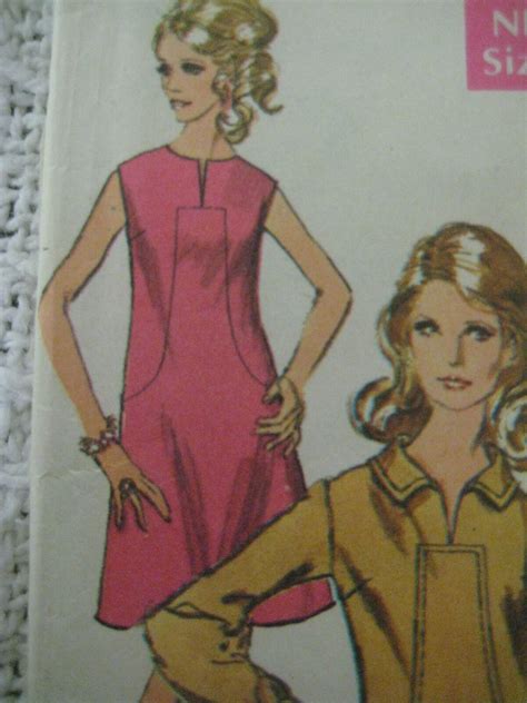 Vintage 60 S Simplicity 7849 SEAM INTEREST DESIGNER DRESS Sewing