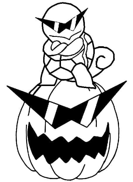 Desenhos De Pok Mon Squirtle De Halloween Para Colorir E Imprimir