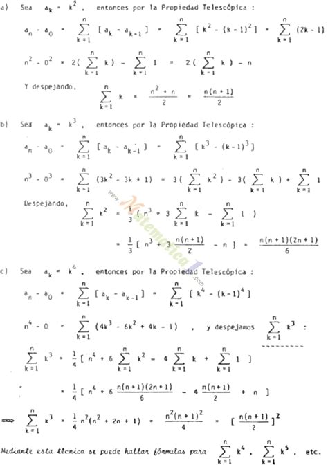 Sumatorias Ejercicios Resueltos Demostraciones Pdf